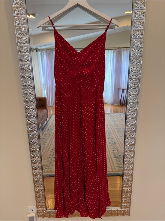 Lucy Paris Dresses & Skirts - Lucy Paris Red Polka Dot Spaghetti Strap Maxi Dress